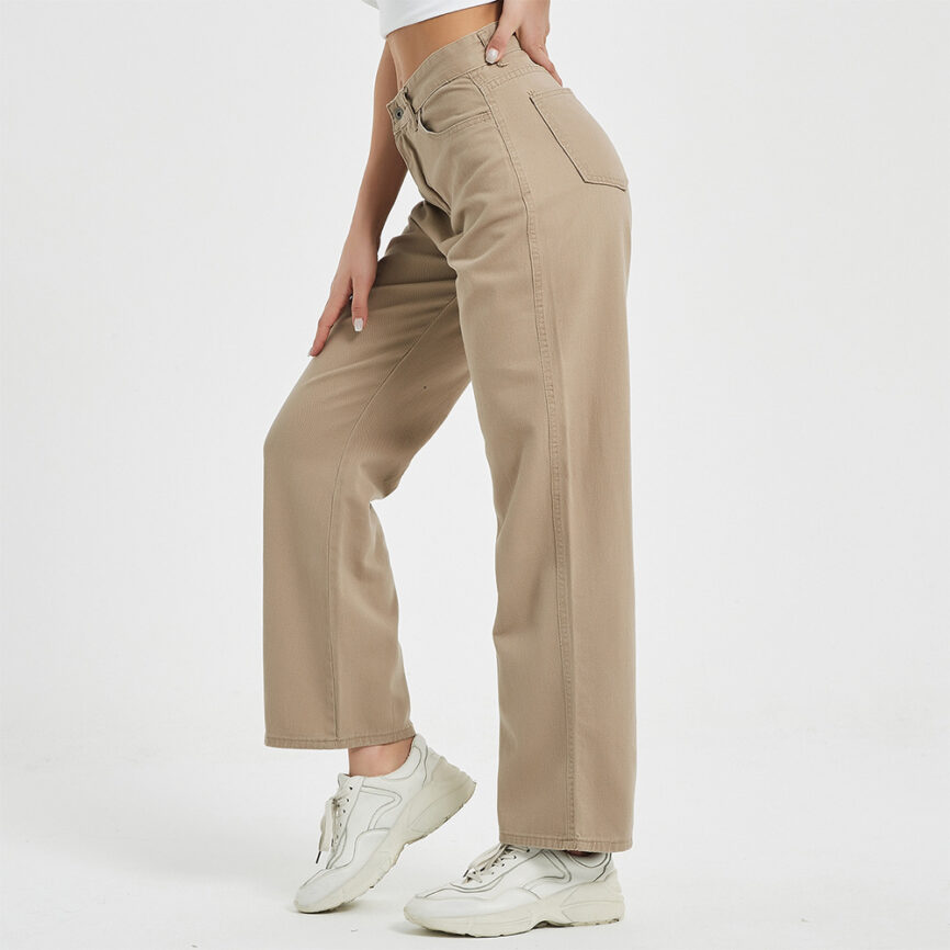 Classic Khaki Straight-Leg Pants