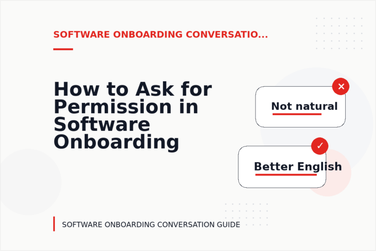 How to Ask for Permission in Software Onboarding Conversation English How to Ask for Permission in Software Onboarding Conversation English